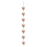 Besttoolifes Funktionelle Regenkette für Fallrohre im Freien, dekorative Kupfer-Finish-Metallkette mit Windspiel für Gartenwasserspiel und Regenwasserumleitung, (Liebe)