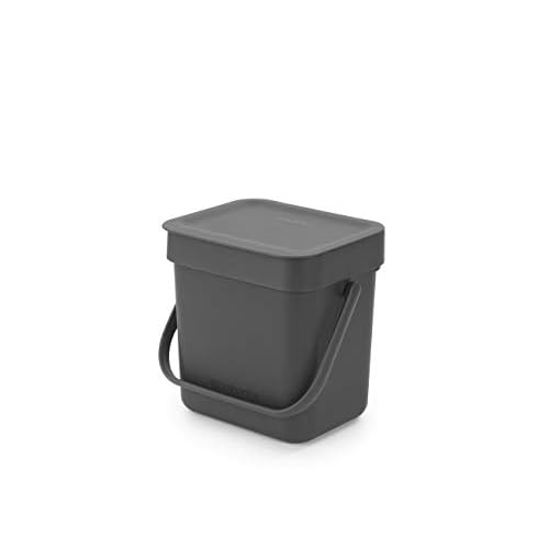 Brabantia Sort & Go Lebensmittelabfalleimer (3L / grau), kleiner Kompostbehälter für die Arbeitsplatte, mit Griff und abnehmbarem Deckel, leicht zu reinigen 6 Brabantia Sort & Go Lebensmittelabfalleimer (3L / grau), kleiner Kompostbehälter für die Arbeitsplatte, mit Griff und abnehmbarem Deckel, leicht zu reinigen