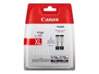 Canon PGI-570BK, cartucce nere XL a getto d'inchiostro, ad alta resa, confezione da 2 pezzi