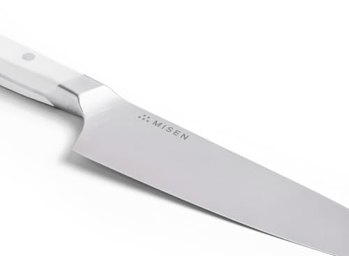 Image of Misen 8 Inch Chef's Knife, ACUTO440 Japanese High-Carbon Steel Kitchen Knife, White