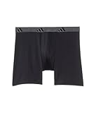 adidas Men's Microfiber Boxer Briefs Underwear Multipack – Athletic, Moisture Wicking, Stretch Fit & Tagless, Black/Onix Grey/Black/M, Large