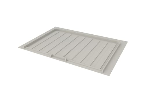 Image of REV-A-SHELF Gray Flexible Polymer Trim-to-Fit Drip Tray for 27 inch - 30 inch Vanity Sink Base Cabinets