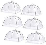 Food Cover Tent, Opamoo Pop-Up Mesh Cover Reusable and Collapsible Large Outdoor Mesh Table Cover Umbrella Screen Food Protector Covers For Bugs, Parties Picnics, BBQs (6 Pack)