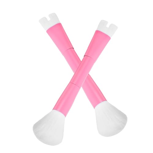 WRITWAA 2pcs Double Head Nose Shadow Brush U-shaped Makeup Brush for Women Set