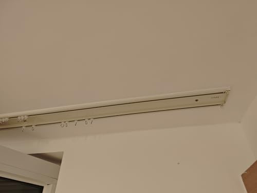 Barras de cortina correderas de techo y riel doble para separadores de habitaciones 4