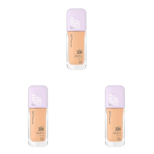 Image of Maybelline New York Super Stay Lumi Matte Liquid Foundation, 125 (Pack of 3)