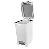 ERINGOGO Cubo Basura Doméstico con Pedal y Tapa Contenedor Multifuncional para Baño Cocina y Dormitorio Fácil Limpieza y Uso Higiénico sin Contacto
