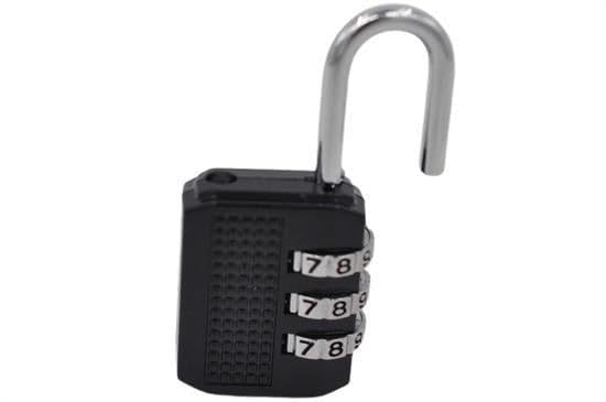 VIVITO 3 Digit Combination Padlock - Anti-Theft Zinc Alloy Lock Resettable Travel Locks for Luggage, Backpacks, Door and More. (Black) 4