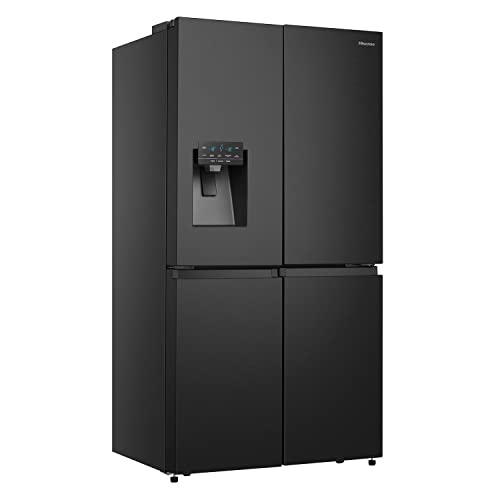 Hisense RQ760N4BFE Cross Door Kühl-Gefrierkombination /178,5 cm/Inverter Kompressor/Total NoFrost/Multi Air Flow/Wasserspender/Kühlteil 352 l/Gefrierteil 232 l/schwarz