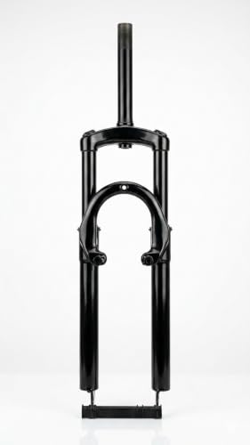 Image of Furix 26 Inch Threaded Suspension Fork, Glossy Black Steel, 100 mm Travel, Disc and V-Brake Compatible | STEEL