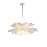  Hertl Éclairage suspendu en forme de fleur, luminaire suspendu en forme de lotus, pétales en acrylique, for salon, maison, entrée, île, couloir, lustre, bar, café, lumières décoratives, tendance, prat
