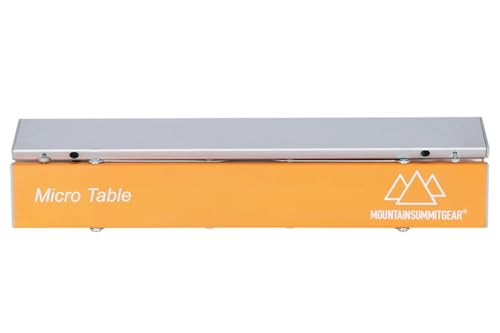 MOUNTAIN SUMMIT GEAR Mesa de Camping Plegable Portátil MSG-TBL Aluminio Plateado Cuadrada Micro miniatura 4