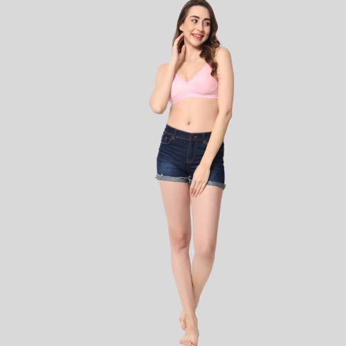 Image of Be-Wild Full Coverage Non Padded Backless Transparent Strap Bra for Women and Girls /Ladies /Black /Cotton /Casual /t-Shirts /Everyday /Regular /Bras