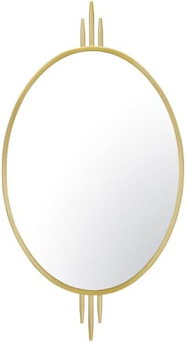 Oval Wall Mirror-41 Inches Tall And 22 Inches Wide-Gold Finish Varaluz Lighting 460Mi22go