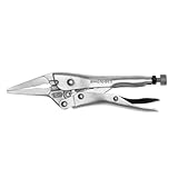 Teng Tools 6 Inch Plated Long Nose Power Grip Locking Pliers 404-6