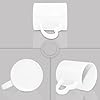 MR.R Sublimation Blanks Dishwasher White Ceramic Coffee Mugs 11oz Blank Ceramic Classic Drinking Cup Mug with Heart Handle for Milk Tea Cola Water, Set of 6 #4