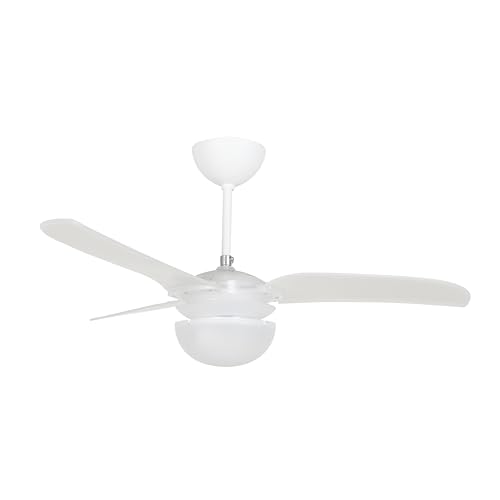 Orbegozo CP 75120   Ventilador de techo con mando a distancia, 3 Palas, 120 cm de diámetro, potencia 65 W, silencioso, luz y 3 velocidades, negro
