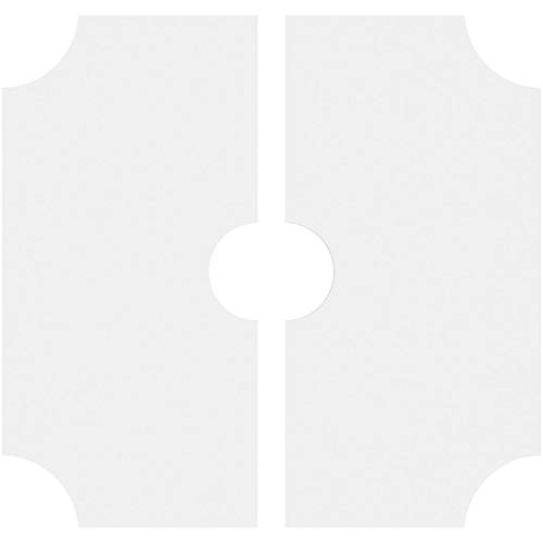 Image of Ekena Millwork CMP32LE2-06000 Locke Architectural Grade PVC Contemporary, Two Piece Urethane Ceiling Medallions 32 inchOD x 6 inchID x 19 inchC x 1 inchP