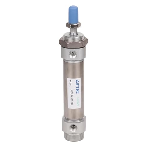 Vérin pneumatique mini cylindre d'air MF20 inox à course variable 25-200mm - 6