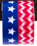 Red White Blue Stars & Chevron Washi Tape Assortments - 2 Spools - 4th of July Patriotic