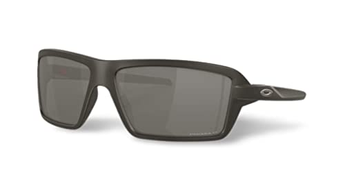 Oakley Cables Sunglasses Matte Black with Prizm Black Polarized Lens, Matte Black, One size