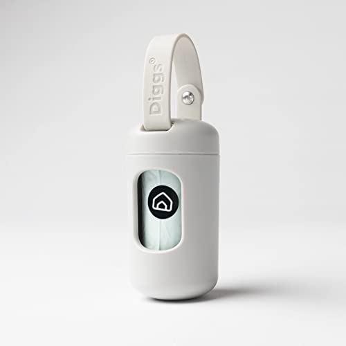 Image of Diggs Dog Poop Bag Dispenser/Holder for Leash - Metal Snap Leash Clip - Case for Poop Bags -Doggie Bag Holder