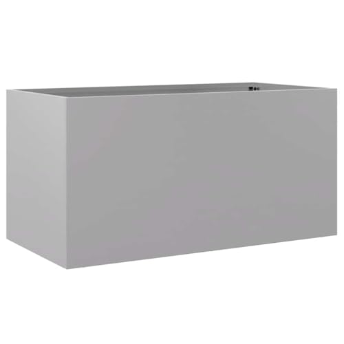 vidaXL Fioriera Argento 62x30x29 cm in Acciaio Zincato
