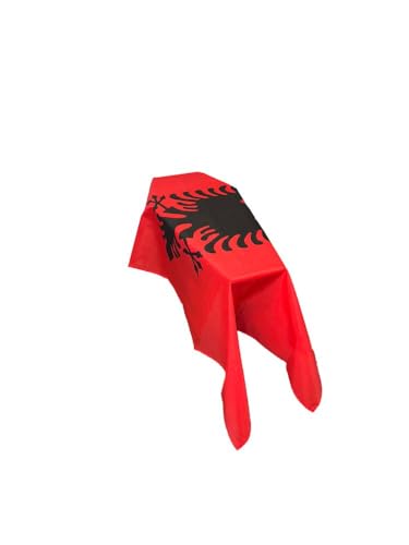 Bandera de Albania forma de ataúd estandarte gótico para colgar en pared