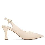 XTI - Zapatos de Salón Mujer Beige - Calzado Cómodo y Versátil - Moda Casual - Modelo 14536901 (Talla 39)