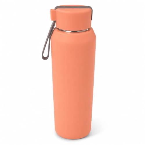 Image of Stainless Steel Water Bottle for School Office Travel | Printed Water Bottle | Drinking Bottle for Home Gym College | Stylish Bottle for Daily Use Picnic & Gifting (Peach Pink)
