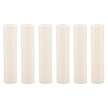 Creative Hobbies 4 Inch Tall Cream Plastic Candle Covers Sleeves Chandelier Socket Covers - Slip Over E12 Candelabra Base Sockets | Set of 6