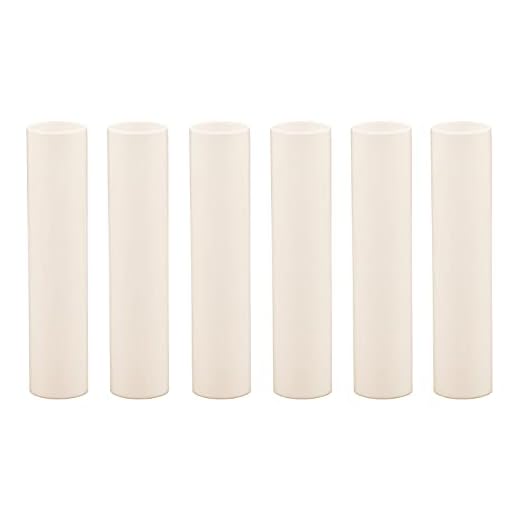 Creative Hobbies 4 Inch Tall Cream Plastic Candle Cover Sleeves Chandelier Socket Covers - Pack of 6 - Slip Over E12 Candelabra Base Sockets