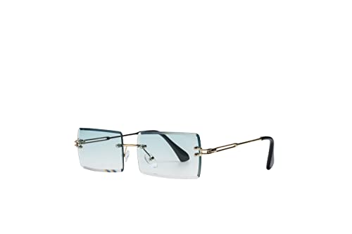 La montatura senza montatura e gli occhiali da sole con montatura in metallo rendono questo occhiale da sole davvero unico. Il design pulito rende gli occhiali molto eleganti e sofisticati e possono essere indossati con una varietà di outfit.