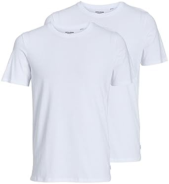 Jack & Jones Mens 2 Pack Crew Neck Cotton T-Shirts