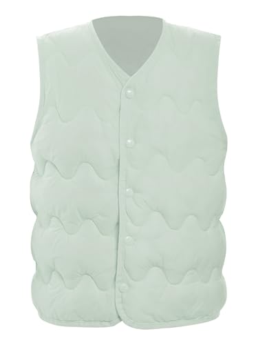 Kids Girls Boys Warm Quilted Vest Lightweight Sleeveless Padded Jacket Winter Outerwear