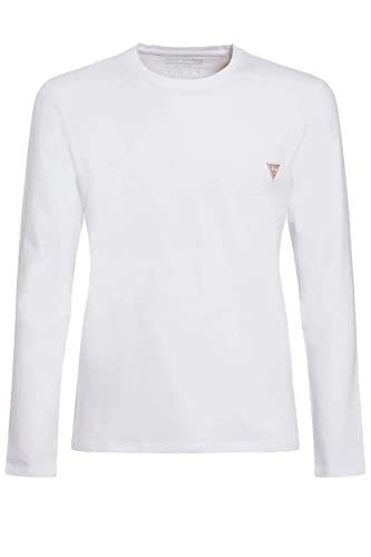 T-Shirt Homme Guess CN Ls Core Tee en Coton Noir à Manches Longues