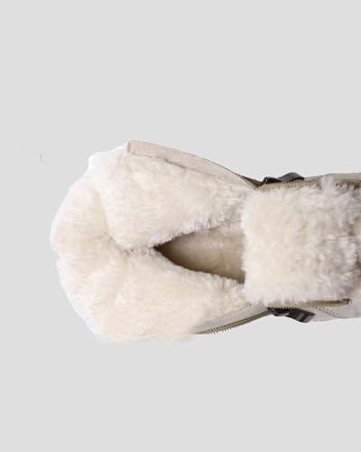 Climatelight Women's Waterproof Winter Snow Boots For Outdoor Commuting Driving Shoes Fleece Fashion Casual Suede Boots4