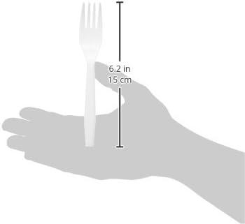 Amazon Basics Plastic Cutlery Fork, Light Weight, White, 1000 Forks