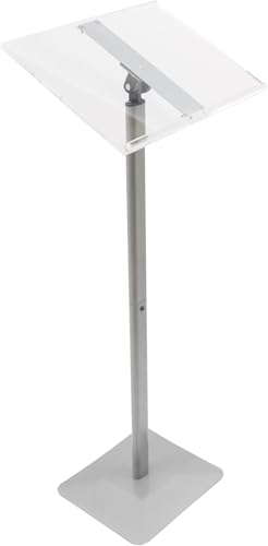 Podio de acrílico elegante de 117,5 cm con sólida base metálica pintada 2