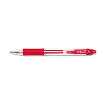 Bolígrafo retráctil Zebra Sarasa tinta roja fino docena miniatura 1