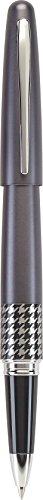 Image of Pilot MR Retro Pop Collection Gel Roller Pen, Gray Barrel with Hound's Tooth Accent, Fine Point, Black Ink (91405)