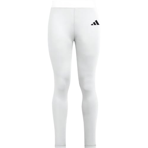 adidas Techfit - Mallas largas de fútbol para mujer, blanco, M alto