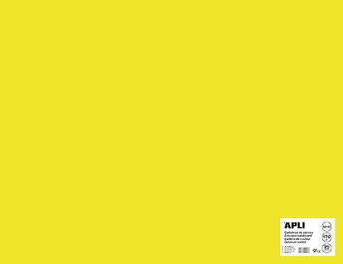 Feuilles de carton jaune fluo haute visibilité 500 x 650 mm Apli