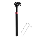 Azarxis Bike Seat Post Suspension Seatpost 25.4 27.2 28.6 30.4 30.8 31.6 x 350mm Aluminum Alloy MTB BMX Seat Post Tube Bicycle Saddle Pole with Micro Adjust Clamp for Mountain Bike Road Bike (27.2)