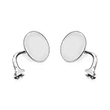 2 Pack Vintage Round Side Mirrors Stainless Steel Retro for Classic Cars Silver Manual Adjustable Exterior Rear View