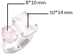 Miniatura 4 de Anillo de plata de ley 925, piedra preciosa hecha a mano, ajustable