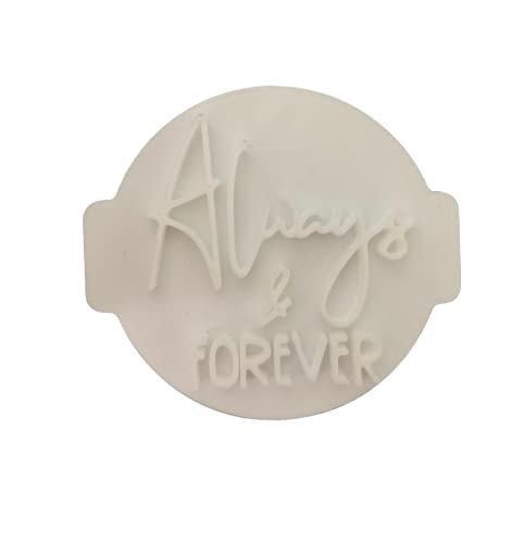 The Cookie Cutter Hub Always & Forever Embosser Embosser/Stamp for Cupcakes Fondant Icing Clay Cake Baking Decoration