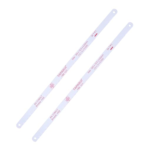 Image of Taparia HBB 1224 Hacksaw Blades 300mm 24 TPI (Pack of 2)-HSS Bi-Metal Flexible & Durable Construction-Cutting Blade for Stainless Steel, Metals, Hard Alloys-For Mechanics, Electricians, Workshops