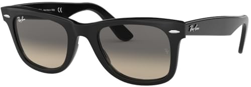 Ray-Ban RB2140 Sunglasses Bundle: RB 2140 WAYFARER 901/32 Wayfarer Black Crystal Grey Gr and Universal Anti-slip Silicone Leash