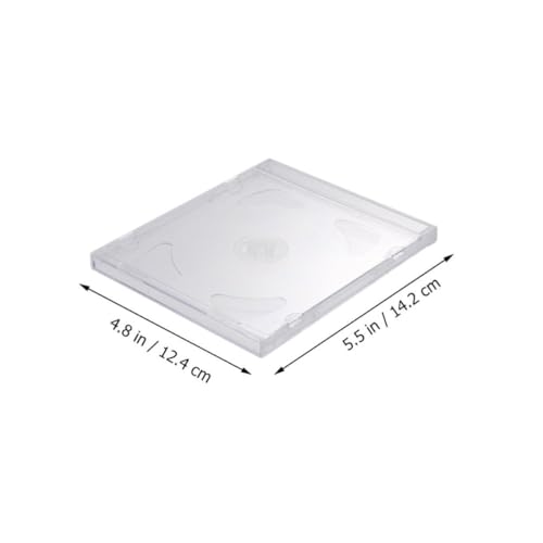 Estuche para CD y DVD de plástico duro transparente en pack de 25 fundas portátiles 3